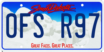 SD license plate 0FSR97