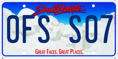 SD license plate 0FSS07