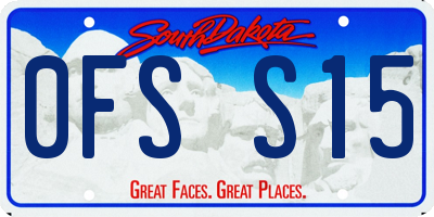 SD license plate 0FSS15
