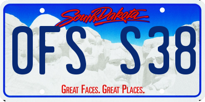 SD license plate 0FSS38