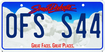 SD license plate 0FSS44