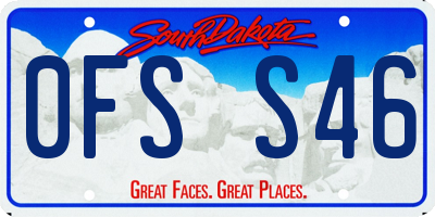 SD license plate 0FSS46