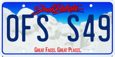 SD license plate 0FSS49