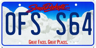 SD license plate 0FSS64