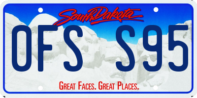SD license plate 0FSS95
