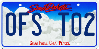 SD license plate 0FST02