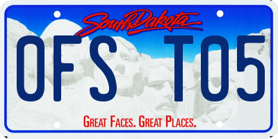 SD license plate 0FST05