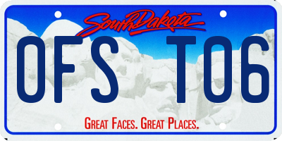 SD license plate 0FST06