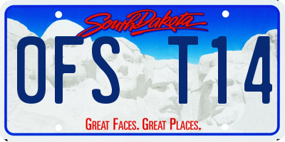 SD license plate 0FST14