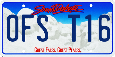 SD license plate 0FST16