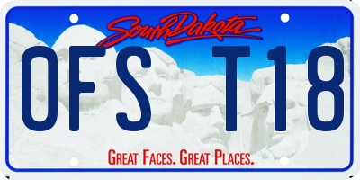 SD license plate 0FST18