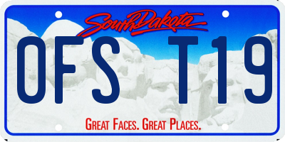 SD license plate 0FST19