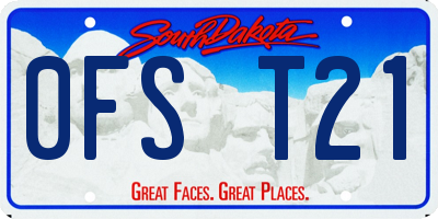 SD license plate 0FST21