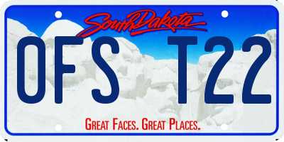SD license plate 0FST22