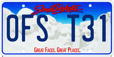 SD license plate 0FST31