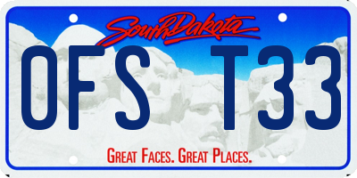 SD license plate 0FST33