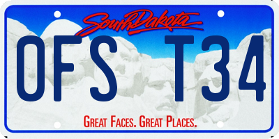 SD license plate 0FST34