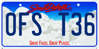 SD license plate 0FST36