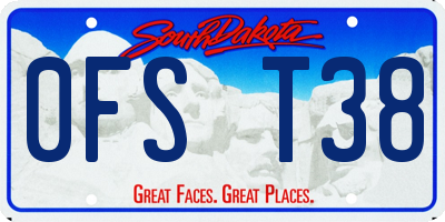 SD license plate 0FST38