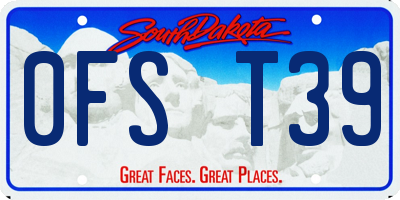 SD license plate 0FST39