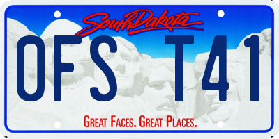 SD license plate 0FST41