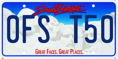 SD license plate 0FST50