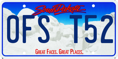 SD license plate 0FST52