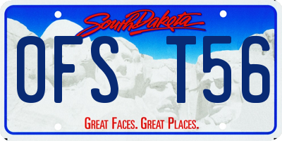 SD license plate 0FST56