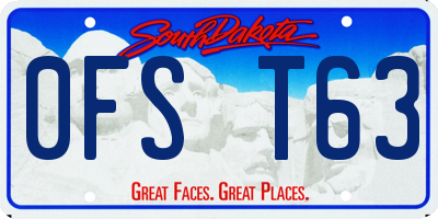 SD license plate 0FST63