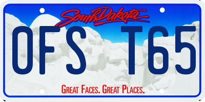 SD license plate 0FST65