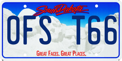 SD license plate 0FST66
