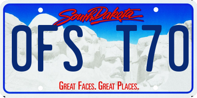 SD license plate 0FST70
