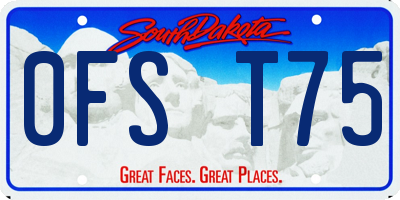 SD license plate 0FST75