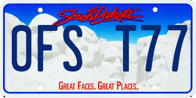 SD license plate 0FST77