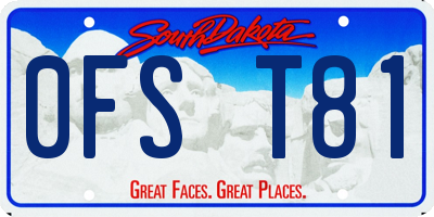 SD license plate 0FST81