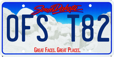 SD license plate 0FST82