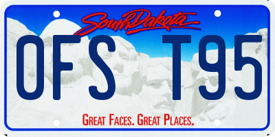 SD license plate 0FST95