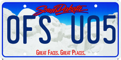 SD license plate 0FSU05