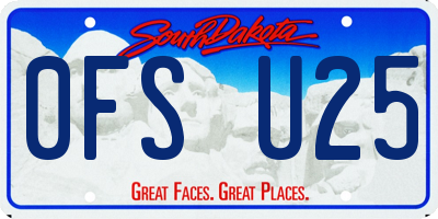 SD license plate 0FSU25