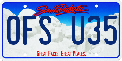 SD license plate 0FSU35