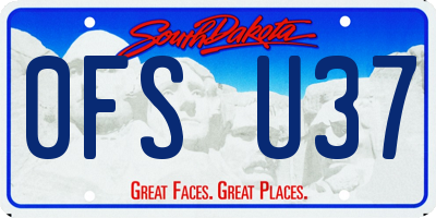 SD license plate 0FSU37