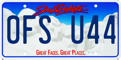 SD license plate 0FSU44