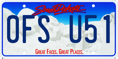 SD license plate 0FSU51