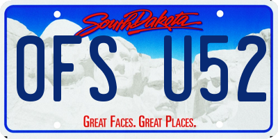 SD license plate 0FSU52