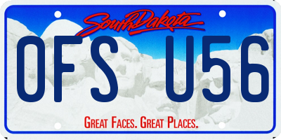 SD license plate 0FSU56