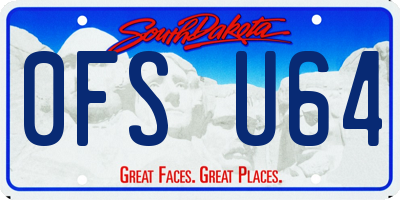 SD license plate 0FSU64
