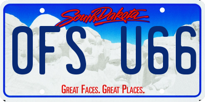 SD license plate 0FSU66