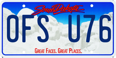 SD license plate 0FSU76