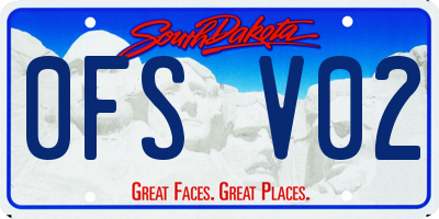 SD license plate 0FSV02