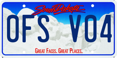SD license plate 0FSV04